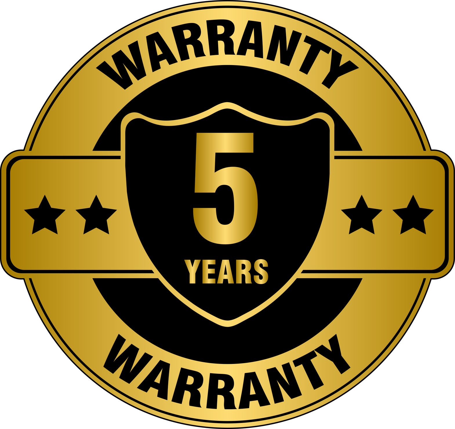 5 Years Warranty Golden Label